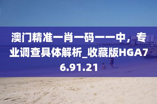 澳门精准一肖一码一一中，专业调查具体解析_收藏版HGA76.91.21