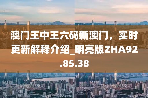 澳门王中王六码新澳门，实时更新解释介绍_明亮版ZHA92.85.38