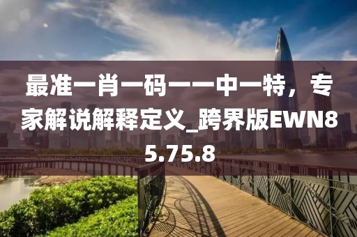 最准一肖一码一一中一特，专家解说解释定义_跨界版EWN85.75.8