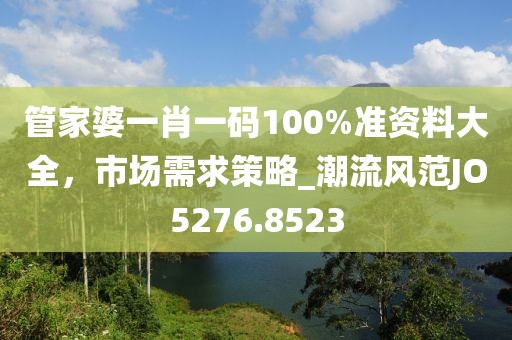 管家婆一肖一码100%准资料大全，市场需求策略_潮流风范JO5276.8523