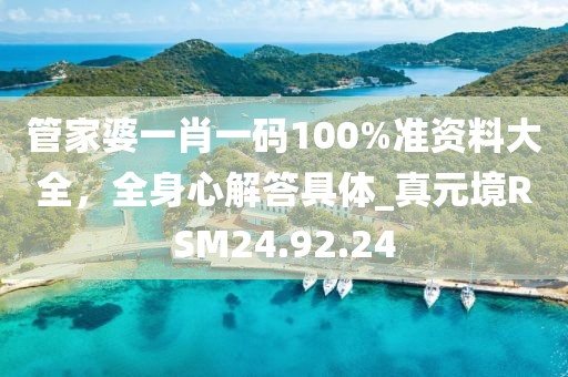 管家婆一肖一码100%准资料大全，全身心解答具体_真元境RSM24.92.24