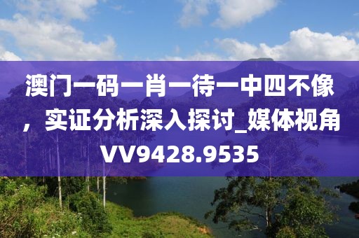 澳门一码一肖一待一中四不像，实证分析深入探讨_媒体视角VV9428.9535