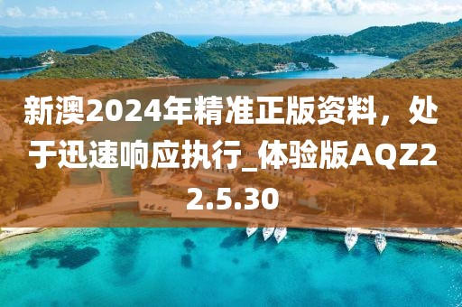 新澳2024年精准正版资料，处于迅速响应执行_体验版AQZ22.5.30