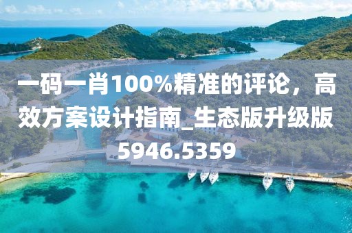 一码一肖100%精准的评论，高效方案设计指南_生态版升级版5946.5359