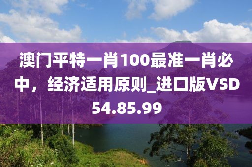 澳门平特一肖100最准一肖必中，经济适用原则_进口版VSD54.85.99