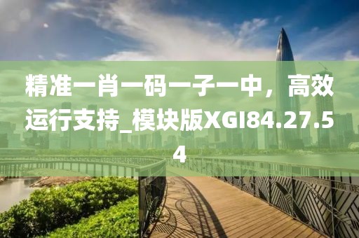 精准一肖一码一子一中，高效运行支持_模块版XGI84.27.54