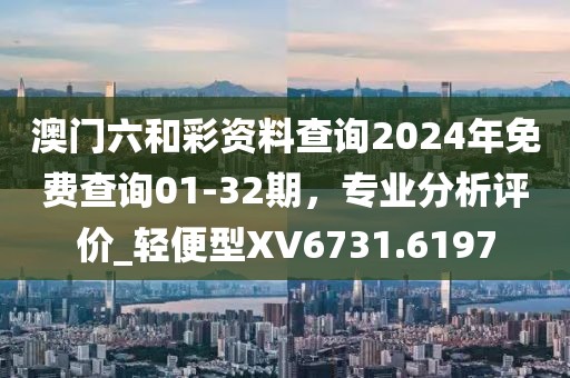 澳门六和彩资料查询2024年免费查询01-32期，专业分析评价_轻便型XV6731.6197