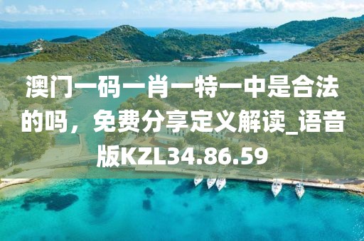 澳门一码一肖一特一中是合法的吗，免费分享定义解读_语音版KZL34.86.59