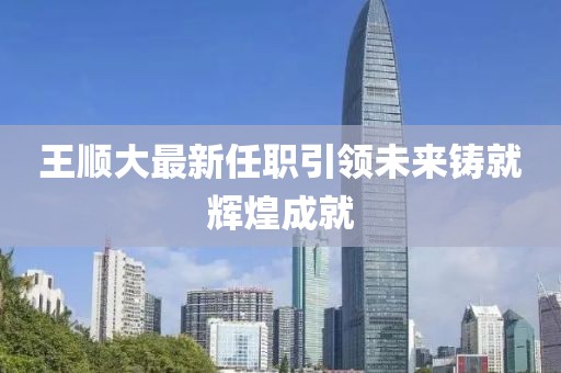 王顺大最新任职引领未来铸就辉煌成就