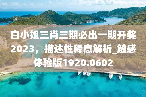 白小姐三肖三期必出一期开奖2023，描述性释意解析_触感体验版1920.0602