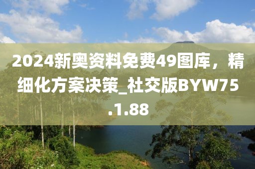 2024新奥资料免费49图库，精细化方案决策_社交版BYW75.1.88