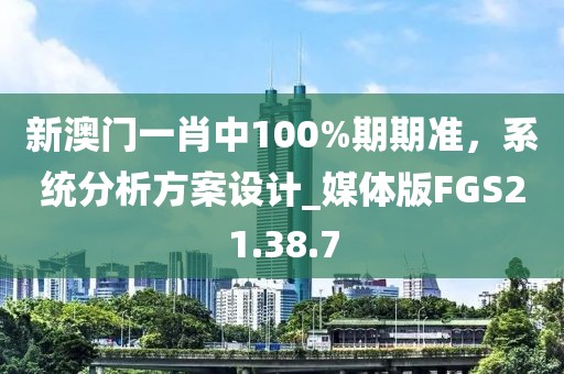 新澳门一肖中100%期期准，系统分析方案设计_媒体版FGS21.38.7