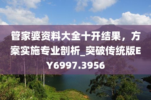 管家婆资料大全十开结果，方案实施专业剖析_突破传统版EY6997.3956