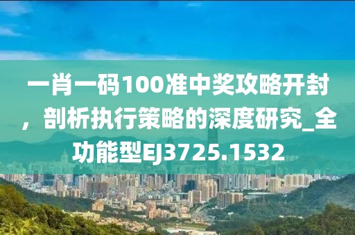一肖一码100准中奖攻略开封，剖析执行策略的深度研究_全功能型EJ3725.1532