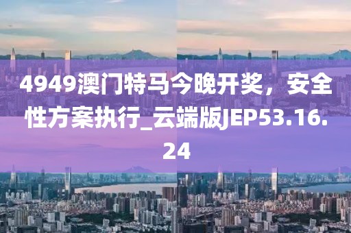 4949澳门特马今晚开奖，安全性方案执行_云端版JEP53.16.24