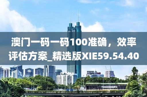 澳门一码一码100准确，效率评估方案_精选版XIE59.54.40