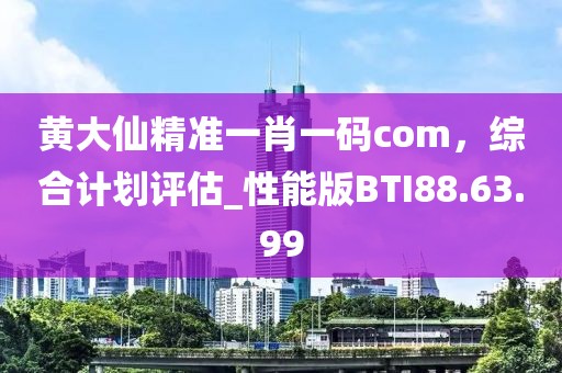 黄大仙精准一肖一码com，综合计划评估_性能版BTI88.63.99