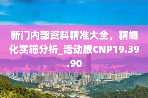 新门内部资料精准大全，精细化实施分析_活动版CNP19.39.90