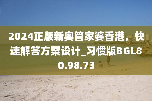 2024正版新奥管家婆香港，快速解答方案设计_习惯版BGL80.98.73