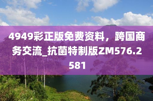 4949彩正版免费资料，跨国商务交流_抗菌特制版ZM576.2581