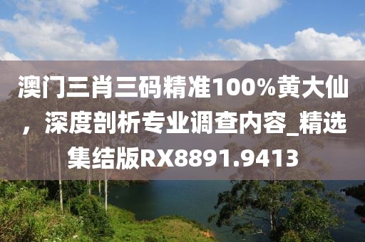 澳门三肖三码精准100%黄大仙，深度剖析专业调查内容_精选集结版RX8891.9413