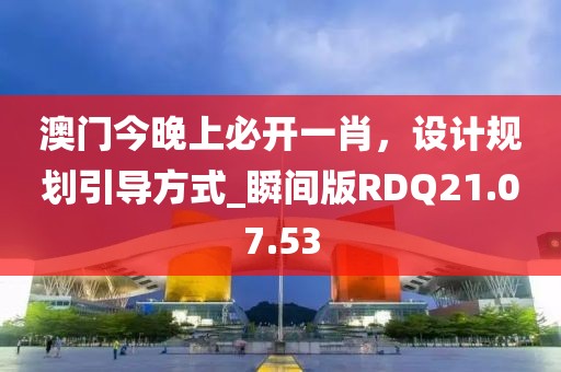 澳门今晚上必开一肖，设计规划引导方式_瞬间版RDQ21.07.53