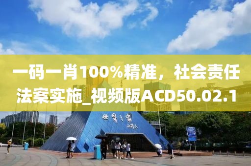 一码一肖100%精准，社会责任法案实施_视频版ACD50.02.10