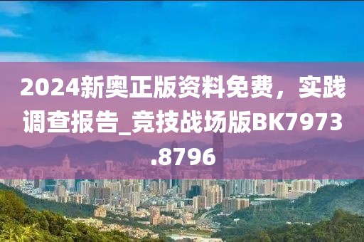 2024新奥正版资料免费，实践调查报告_竞技战场版BK7973.8796