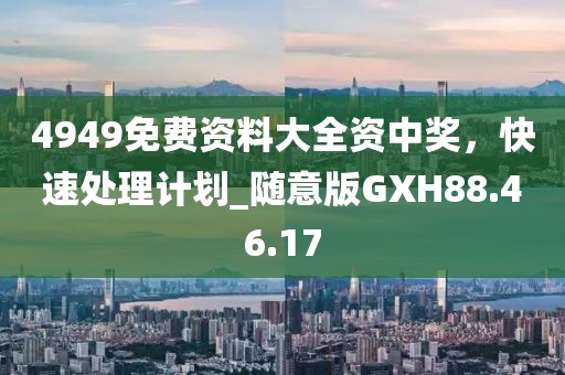 4949免费资料大全资中奖，快速处理计划_随意版GXH88.46.17