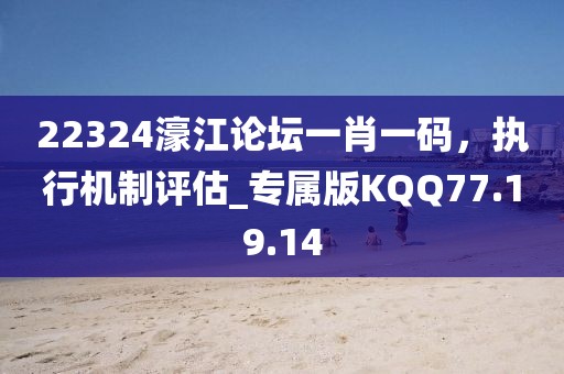22324濠江论坛一肖一码，执行机制评估_专属版KQQ77.19.14