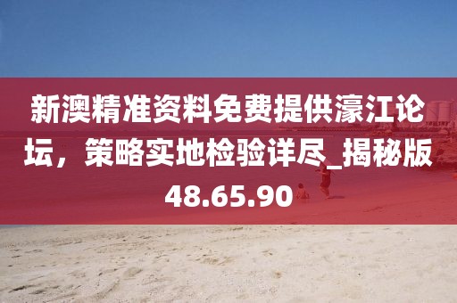 新澳精准资料免费提供濠江论坛，策略实地检验详尽_揭秘版48.65.90