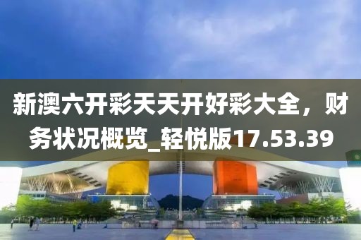 新澳六开彩天天开好彩大全，财务状况概览_轻悦版17.53.39