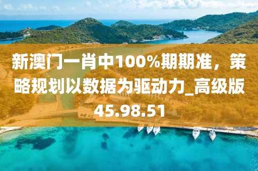 新澳门一肖中100%期期准，策略规划以数据为驱动力_高级版45.98.51