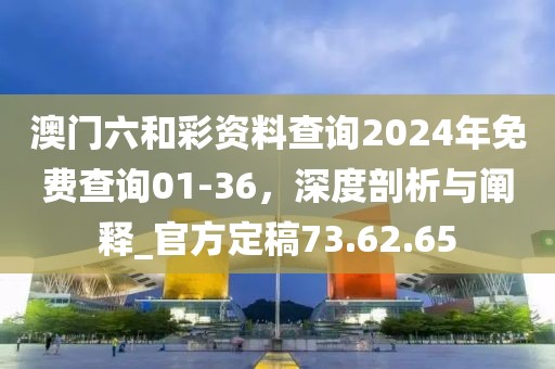 澳门六和彩资料查询2024年免费查询01-36，深度剖析与阐释_官方定稿73.62.65