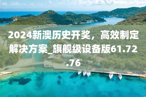 2024新澳历史开奖，高效制定解决方案_旗舰级设备版61.72.76