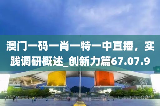 澳门一码一肖一特一中直播，实践调研概述_创新力篇67.07.9