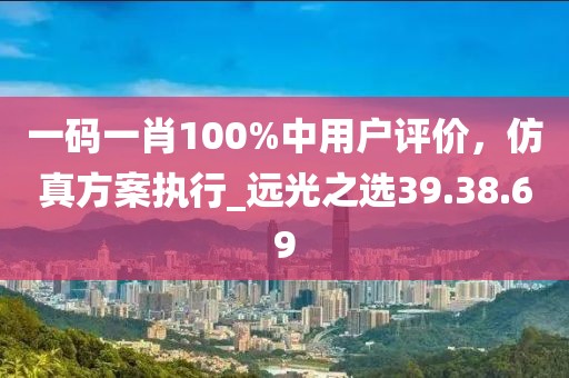 一码一肖100%中用户评价，仿真方案执行_远光之选39.38.69