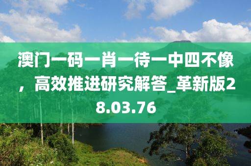澳门一码一肖一待一中四不像，高效推进研究解答_革新版28.03.76