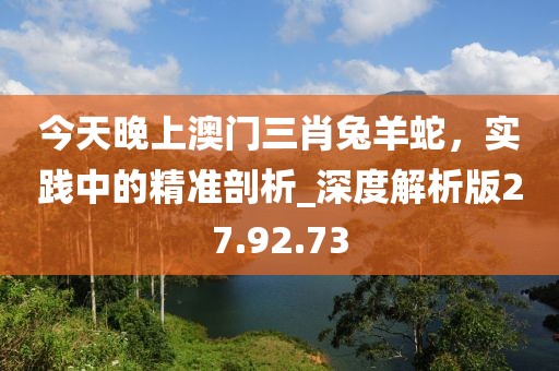 今天晚上澳门三肖兔羊蛇，实践中的精准剖析_深度解析版27.92.73