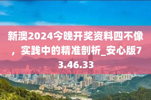 新澳2024今晚开奖资料四不像，实践中的精准剖析_安心版73.46.33