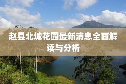 赵县北城花园最新消息全面解读与分析