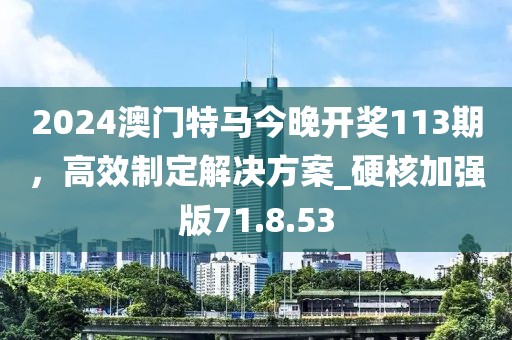 2024澳门特马今晚开奖113期，高效制定解决方案_硬核加强版71.8.53