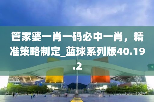 管家婆一肖一码必中一肖，精准策略制定_蓝球系列版40.19.2