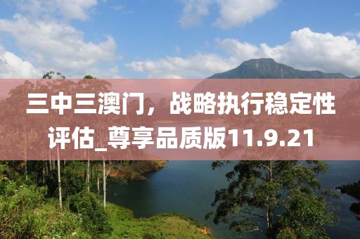 三中三澳门，战略执行稳定性评估_尊享品质版11.9.21