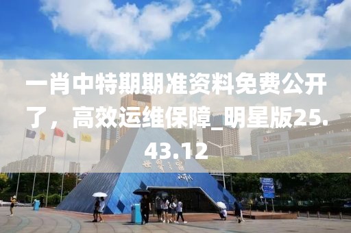一肖中特期期准资料免费公开了，高效运维保障_明星版25.43.12