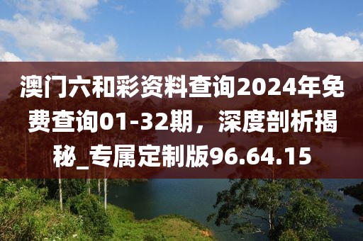 澳门六和彩资料查询2024年免费查询01-32期，深度剖析揭秘_专属定制版96.64.15