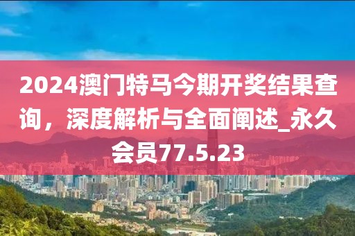 2024澳门特马今期开奖结果查询，深度解析与全面阐述_永久会员77.5.23