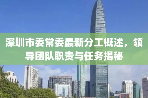 深圳市委常委最新分工概述，领导团队职责与任务揭秘