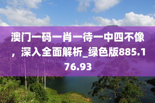 澳门一码一肖一待一中四不像，深入全面解析_绿色版885.176.93