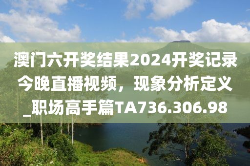 澳门六开奖结果2024开奖记录今晚直播视频，现象分析定义_职场高手篇TA736.306.98